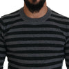 Dolce & Gabbana Elegant Striped Wool Crewneck Sweater