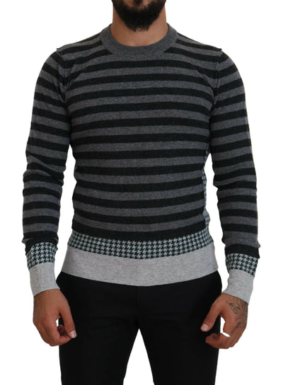 Dolce & Gabbana Elegant Striped Wool Crewneck Sweater