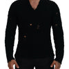 Dolce & Gabbana Elegant Black Wool-Blend V-Neck Sweater