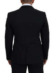 Elegant Black Silk-Lined Evening Blazer