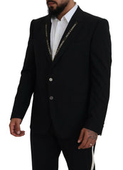 Sicilian Style Black Single Breasted Blazer