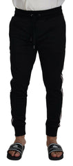 Dolce & Gabbana Chic Black Cotton Designer Trousers