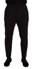 Dolce & Gabbana Elegant Brown Cotton Blend Trousers