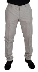 Dolce & Gabbana Elegant Off White Silk Blend Trousers