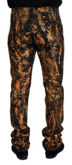 Dolce & Gabbana Golden Ash Cotton Denim Pants