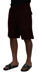 Elegant Maroon Tailored Shorts