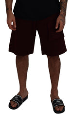 Elegant Maroon Tailored Shorts