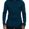 Dolce & Gabbana Elegant Blue Cotton Pullover Sweater