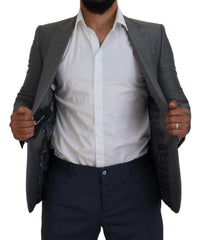 Elegant Light Gray Sicilia Blazer Jacket