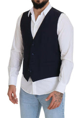 Elegant Dark Blue Formal Dress Vest