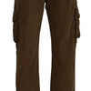 Ermanno Scervino Chic Brown Corduroy Cargo Pants