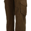 Ermanno Scervino Chic Brown Corduroy Cargo Pants