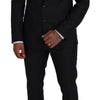 Dolce & Gabbana Elegant Gray Martini Three-Piece Wool Silk Suit