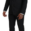 Dolce & Gabbana Elegant Gray Martini Three-Piece Wool Silk Suit