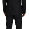 Dolce & Gabbana Elegant Gray Martini Three-Piece Wool Silk Suit