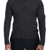 Costume National Sleek Gray Crewneck Pullover Sweater