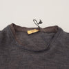 Costume National Sleek Gray Crewneck Pullover Sweater