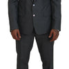 Dolce & Gabbana Sleek Silver Martini Slim Fit Three-Piece Suit