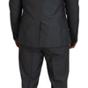 Dolce & Gabbana Sleek Silver Martini Slim Fit Three-Piece Suit