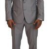 Dolce & Gabbana Elegant Silver Slim Fit Three-Piece Suit