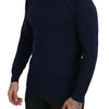 Paolo Pecora Milano Authentic Crewneck Blue Pullover Sweater