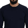 Paolo Pecora Milano Authentic Crewneck Blue Pullover Sweater