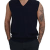 Paolo Pecora Milano Sleek Black V-Neck Sleeveless Tank