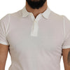 FRADI Elegant White Cotton Polo T-Shirt