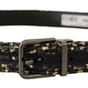 Dolce & Gabbana Elegant Italian Leather Belt with Crown Detail