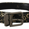 Dolce & Gabbana Elegant Italian Leather Belt with Crown Detail