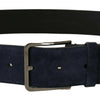 Dolce & Gabbana Navy Elegance Velvet Leather Belt