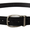 Dolce & Gabbana Elegant Grosgrain Leather Belt with Silver Buckle