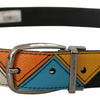 Dolce & Gabbana Elegant Multicolor Leather Belt with Silver Buckle