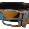 Dolce & Gabbana Elegant Multicolor Leather Belt with Silver Buckle