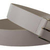 Dolce & Gabbana Elegant White Vitello Leather Belt