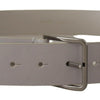 Dolce & Gabbana Elegant White Vitello Leather Belt