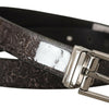 Dolce & Gabbana Sleek Grosgrain Leather Belt with Metal Buckle