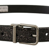 Dolce & Gabbana Sleek Grosgrain Leather Belt with Metal Buckle