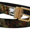 Dolce & Gabbana Elegant Leather Belt with Bronze Buckle