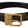 Dolce & Gabbana Elegant Leather Belt with Bronze Buckle