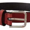 Dolce & Gabbana Elegant Maroon Italian Leather Belt