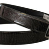 Dolce & Gabbana Elegant Black Leather Belt with Silver Buckle