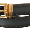 Dolce & Gabbana Emerald Elegance Leather Belt