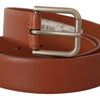 Dolce & Gabbana Elegant Leather Belt with Metal Buckle