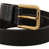 Dolce & Gabbana Elegant Leather Belt with Metal Buckle