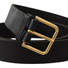 Dolce & Gabbana Elegant Leather Belt with Metal Buckle