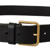 Dolce & Gabbana Elegant Leather Belt with Metal Buckle