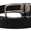 Dolce & Gabbana Elegant Leather Belt with Metal Buckle