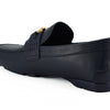 Versace Elegant Navy Blue Calf Leather Loafers