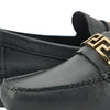 Versace Elegant Black Calf Leather Men's Loafers